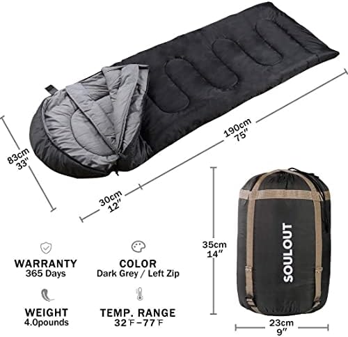 Envelope sleeping bag interior lining detail