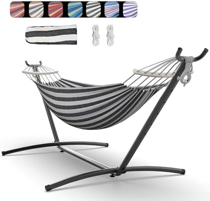 Everyfun hammock with heavy-duty steel stand