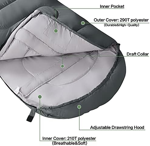 Sleeping bag Light Grey packed