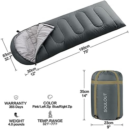 Sleeping bag Light Grey interior