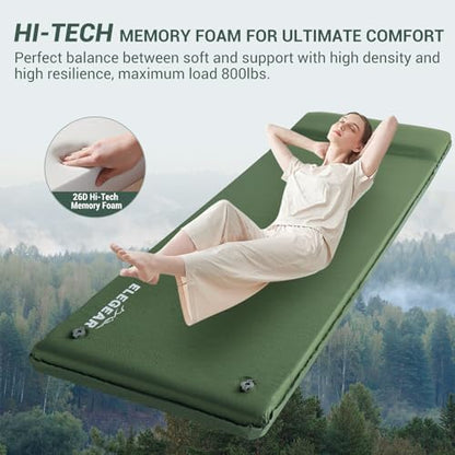 3.15 inch ultra-thick memory foam camping pad thickness detail