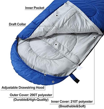 Sleeping bag Navy Blue packed