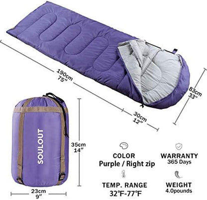 Sleeping bag Purple interior