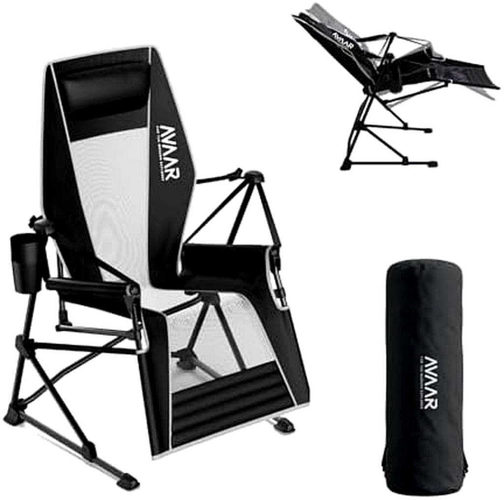 Reclining camping chair - Black