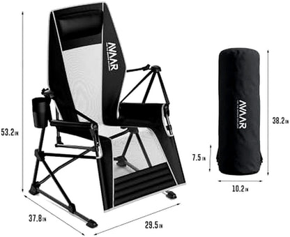 Reclining camping chair - Black