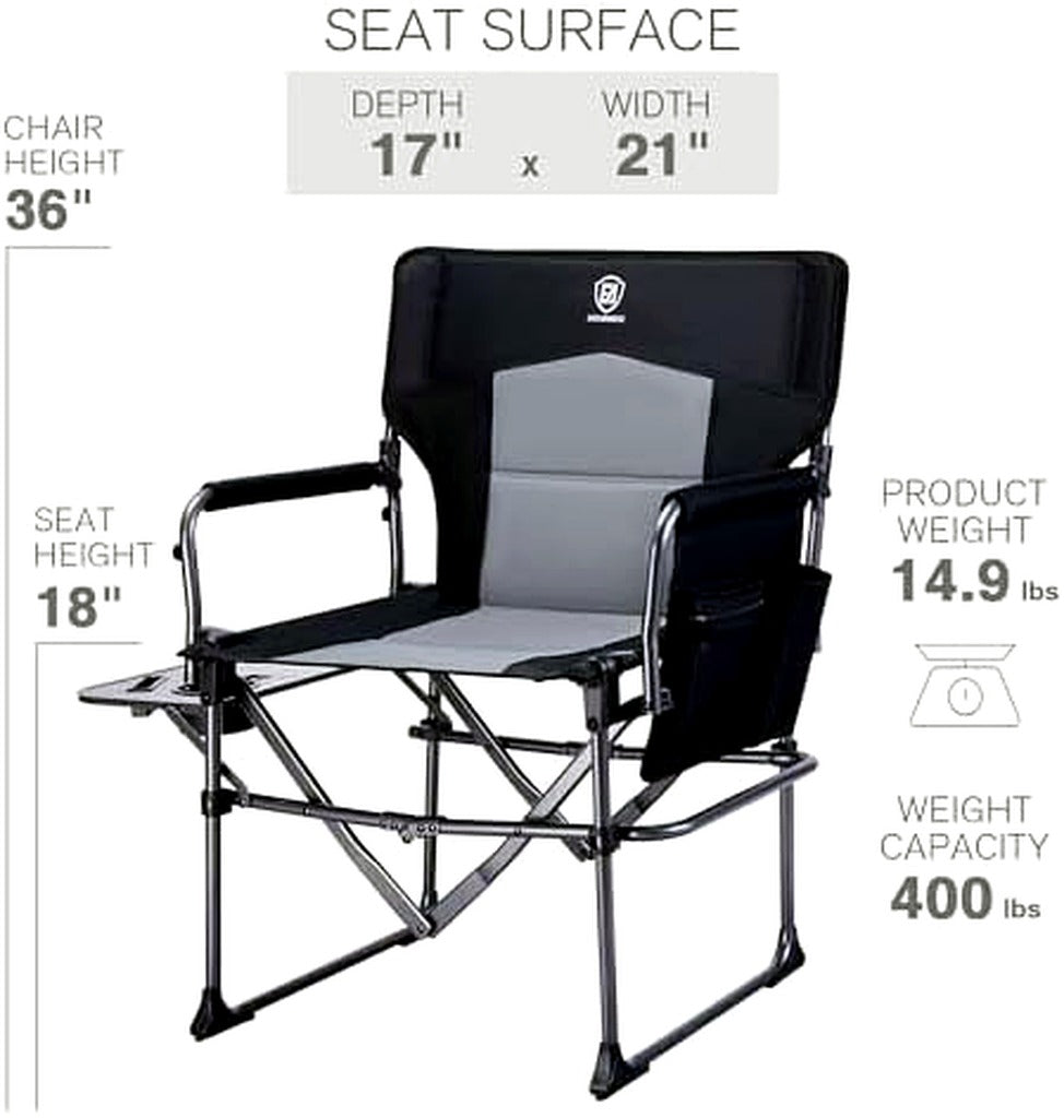 Directors camping chair dimensions chart