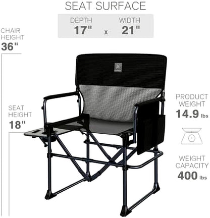 Directors camping chair dimensions and weight chart