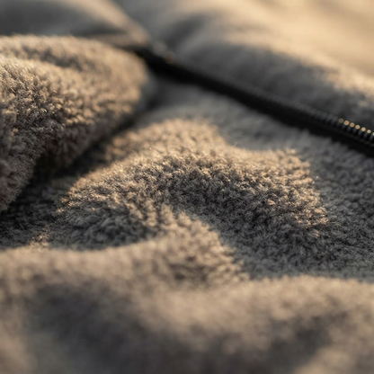 Close-up of the soft brushed interior lining