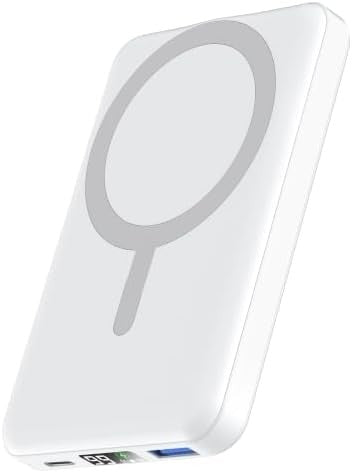 Magnetic power bank for iPhone shown on a plain background