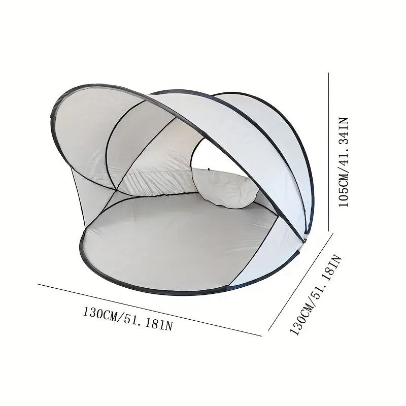 pop up beach tent dimensions, 51.18 by 51.18 by 41.34 inches